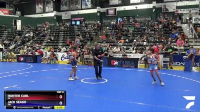 71 lbs Champ. Round 1 - Jack Seago, MO vs Hunter Carl, PA