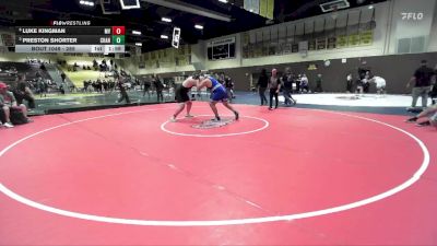 285 lbs Quarterfinal - Preston Shorter, Chandler vs Luke Kingman, Murrieta Valley