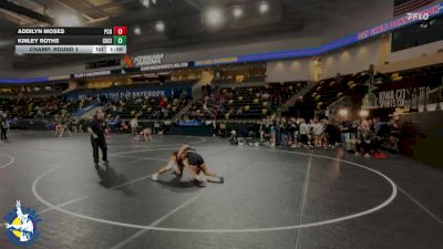 140 lbs Champ. Round 1 - Kinley Roths, Charles City vs Addilyn Moses, Prairie, Cedar Rapids