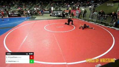 43 lbs Consi Of 8 #1 - Cole Fitzwilliam, South Hills Wrestling Academy vs Cassius Matthias, Nebraska Wrestling Academy