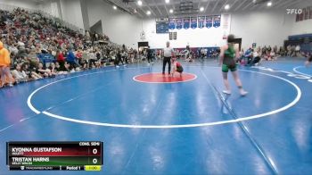 115 lbs Cons. Semi - Tristan Harns, Kelly Walsh vs Kyonna Gustafson, Hulett