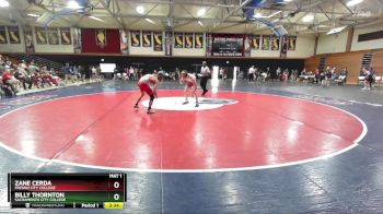 125 lbs 1st Place Match - Zane Cerda, Fresno City College vs Billy Thornton, Sacramento City College