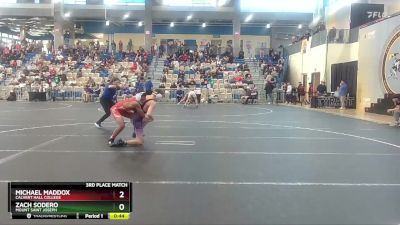 113 lbs 3rd Place Match - Zach Sodero, Mount Saint Joseph vs Michael Maddox, Calvert Hall College