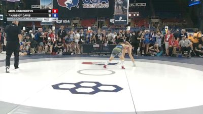 95 lbs Champ. Rd Of 32 - Ariel Humphreys, Missouri vs Kassidy Davis, Washington