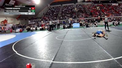 5A 126 lbs Quarterfinal - Peyton Keller, Preston vs Tucker Schutte, Century