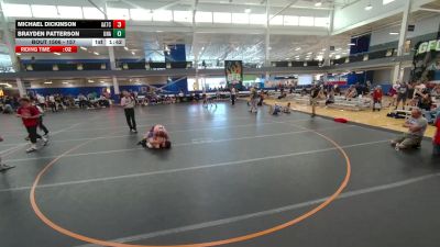 157 lbs Cons. Round 7 - Brayden Patterson, Unattached vs Michael Dickinson, All American TC