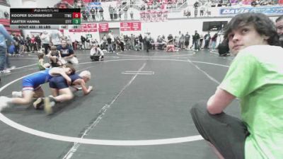 55 lbs Consi Of 8 #2 - Kooper Schrimsher, Team Tulsa Wrestling Club vs Karter Hanna, Standfast