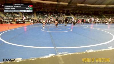 78 lbs 2nd Place - Remington Scanlan, Team Aggression vs Bristol Pope, Bulldawg Wrestling Club