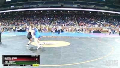 D3-150 lbs Cons. Round 2 - Jon Koepf, Chippewa Hills HS vs Austin Solis, Gladstone HS