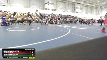 102 lbs Cons. Round 1 - Carson Haskins, Tioga Tigers 3-Style vs Korben Pulsifer, Club Not Listed