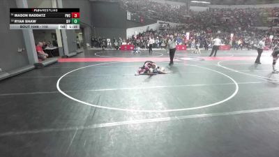 110 lbs Champ. Round 1 - Mason Raddatz, Pulaski Wrestling Club vs Ryan Shaw, Sheboygan Falls Falcons