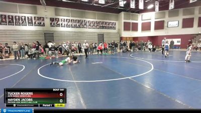 80 lbs Cons. Round 3 - Hayden Jacobs, Payson Lion Wrestling Club vs Tucker Rogers, Alta Wings Wrestling