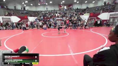 57-58 lbs Round 1 - Jackson Birdsong, Franklin Central WC vs Bryor Daggett, Western WC