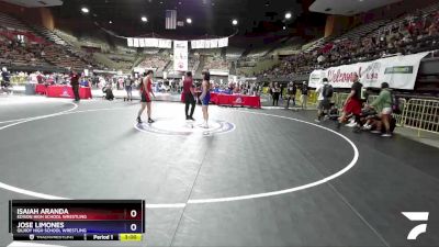 126 lbs Quarterfinal - Isaiah Aranda, Edison High School Wrestling vs Jose Limones, Gilroy High School Wrestling