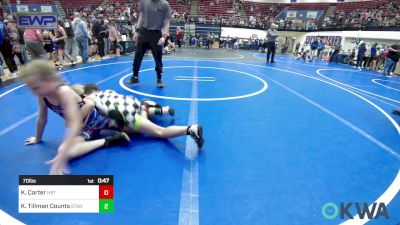 70 lbs Semifinal - Kataleena Carter, HBT Grapplers vs Kah'til Tillman Counts, Standfast