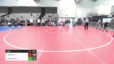 77 lbs Rr Rnd 9 - Kole Wasser, Grit Mat Club vs Lj Bachmann, Revival Green