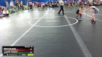 48 lbs Quarterfinal - Braxton Edgil, Hazel Park Wrestling vs Cooper Tackett, 48