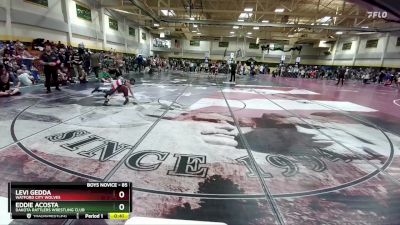 85 lbs Cons. Round 2 - Levi Gedda, Watford City Wolves vs Eddie Acosta, DAKOTA RATTLERS WRESTLING CLUB