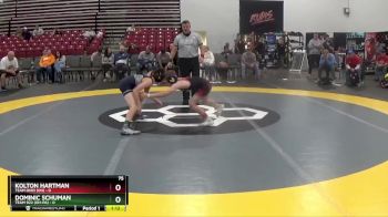 75 lbs 2nd Place Match (8 Team) - Kolton Hartman, Team Ohio (OH) vs Dominic Schuman, Team 922 (OH-PA)