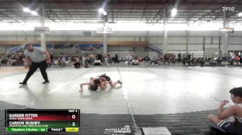 70 lbs Semifinal - Carson Bushey, Mountain Man Wrestling Club vs Karder Fitter, Small Town Grims