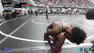 90 lbs Semifinal - King Robinson, HURRICANE WRESTLING ACADEMY vs Korbyn Johnson, Checotah Matcats