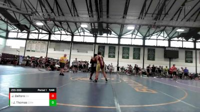 255-300 lbs Quarterfinal - Jamir Thomas, Romeoville vs Jose Deltoro, East Peoria Crossface WC