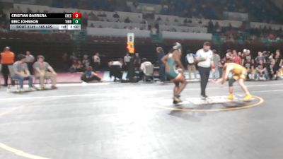 165 lbs Quarterfinal - Cristian Barrera, Chesnee vs Eric Johnson, Timberland