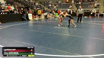 110 lbs Cons. Round 3 - Myla Woolridge, Greater Heights Wrestling vs Cameron Sipp, 2TG