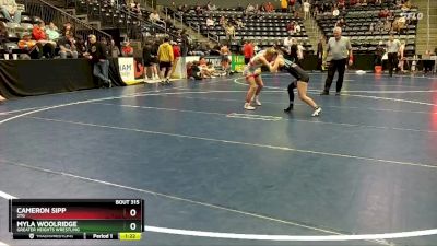 110 lbs Cons. Round 3 - Myla Woolridge, Greater Heights Wrestling vs Cameron Sipp, 2TG