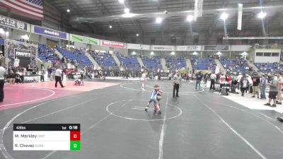 43 lbs Consi Of 4 - Morgan Merkley, Uintah WC vs Rena Chavez, Duran Elite