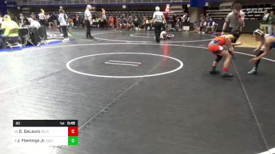 80 lbs Round Of 32 - Dominic DeLauro, Delaware Valley vs Jarell Flemings Jr., Diocese Of Erie