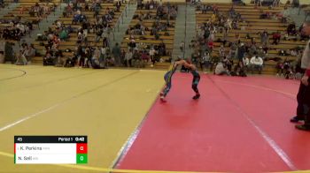 45 lbs Cons. Round 3 - Kaison Perkins, NRHEG vs Nolan Sell, Waseca Bluejays