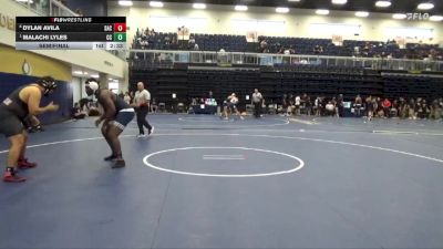 285 lbs Semifinal - Malachi Lyles, Cerritos College vs Dylan Avila, Santa Ana College