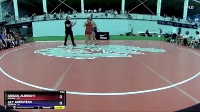 118 lbs Round 2 (4 Team) - Abigail Albright, Kansas vs LILY Armistead, Georgia