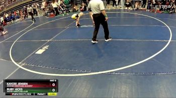 45 lbs Cons. Semi - Kaycee Jensen, Aviator Wrestling Academy vs Ruby Hicks, Wayne Wrestling Club