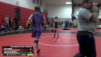 Cons. Semi - Jett Kirby, Burlington Junior Wrestling vs Roran Burnett, Camp Point Youth Wrestling