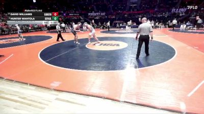 2A 285 lbs Cons. Round 3 - David Williams, Bloomington (H.S.) vs Hunter Wahtola, Chicago (DePaul College Prep)