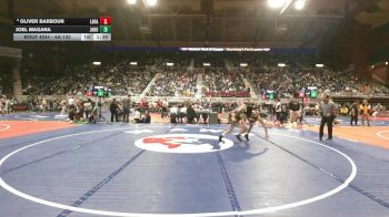 4A-132 lbs Champ. Round 1 - Joel Magana, Jackson Hole vs Oliver Barbour, Laramie