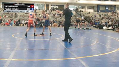132 lbs Cons. Semis - Mason Wright, Suples vs Lucas Stirling, Camel Kids Wrestling Club
