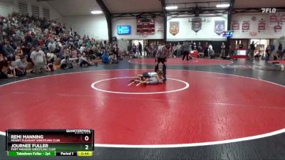 Bracket 9 lbs Quarterfinal - Remi Manning, Mount Pleasant Wrestling Club vs Journee Fuller, Fort Madison Wrestling Club