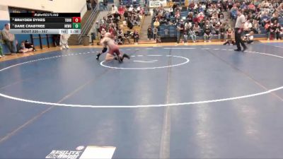 157 lbs Semifinal - Brayden Dykes, Torrington vs Dane Crabtree, Newcastle