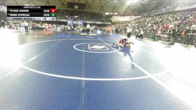 Boys 2A 106 lbs Champ. Round 1 - Ryker Jensen, W. F. West vs Burk Popelka, Chief Sealth