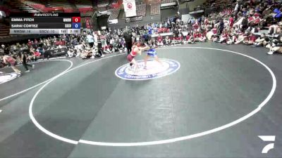 145 lbs Emma Fitch, MDWA - Mount Diablo Wrestling Association vs Sarai Cortez, SCVWA - Santa Clara Valley Wrestling Association