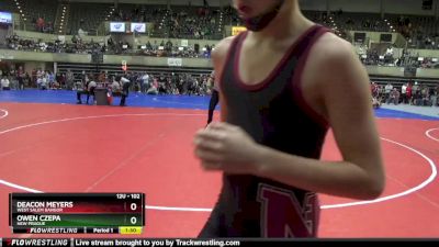 102 lbs Champ. Round 1 - Deacon Meyers, West Salem Bangor vs Owen Czepa, New Prague