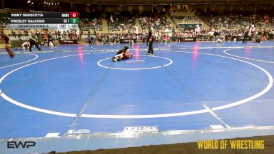 73 lbs Quarterfinal - Vinny Brascetta, Mile High Wrestling Club vs Presley Salcedo, KD Training Center