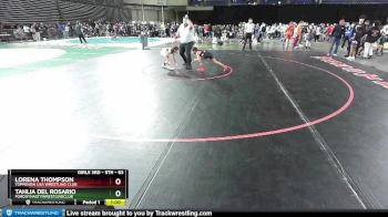 63 lbs 2nd Place Match - Lorena Thompson, Toppenish USA Wrestling Club vs Tahlia Del Rosario, FordDynastyWrestlingClub