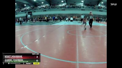 50B Champ. Round 1 - Wyatt Holdridge, Warsaw Wildcat Wrestling vs Gabriel Chambers, Pleasant Hill Youth Wrestling Club