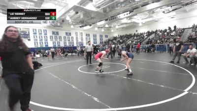 135 lbs Quarterfinal - Liz Tierney, Redondo Union vs Aubrey Hernandez, Colony