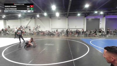 62 lbs Quarterfinal - Sariah Fisher, Savage House WC vs Alfie Steward, Trybe