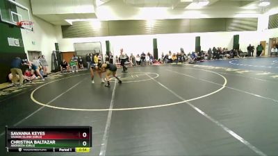 110 lbs Cons. Round 1 - Christina Baltazar, Aberdeen (Girls) vs Savanna Keyes, Vashon Island (Girls)